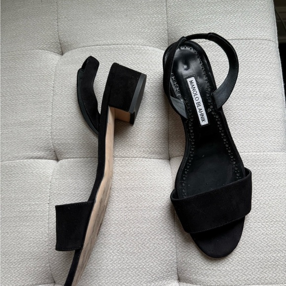 Manolo Blahnik Black Sandals - Picture 2 of 6